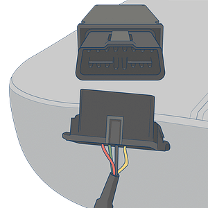 connect OBDII unit to harness