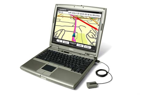 Garmin GPS tracking laptop computer